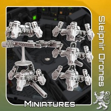 Sleipnir drones brinquedos jogos miniaturas sci fi Estrela guerra scifi tampo mesa nave estelar aterrissagem 28mm viajante 32mm Perigo localizador estrelas 3d print model - Mito3D