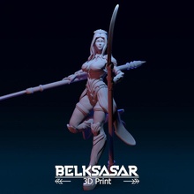 female elf warrior toys & games armor beautiful board body detailed fighter girl spear woman boardgames 28mm dnd 32mm dynamic 55mm realsitic gauntled 3d print model - Mito3D
