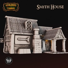 forgeron maison jouets Jeux noir bâtiment détaillé fdm modulaire gamme 28mm dnd 35mm 32mm terrian dndbuilding construction Smithhouse 3d print model - Mito3D