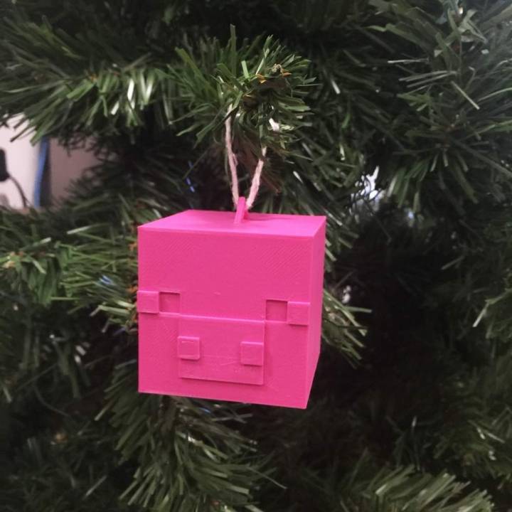 maiale minecraft giardino natale 3D print model - Mito3D