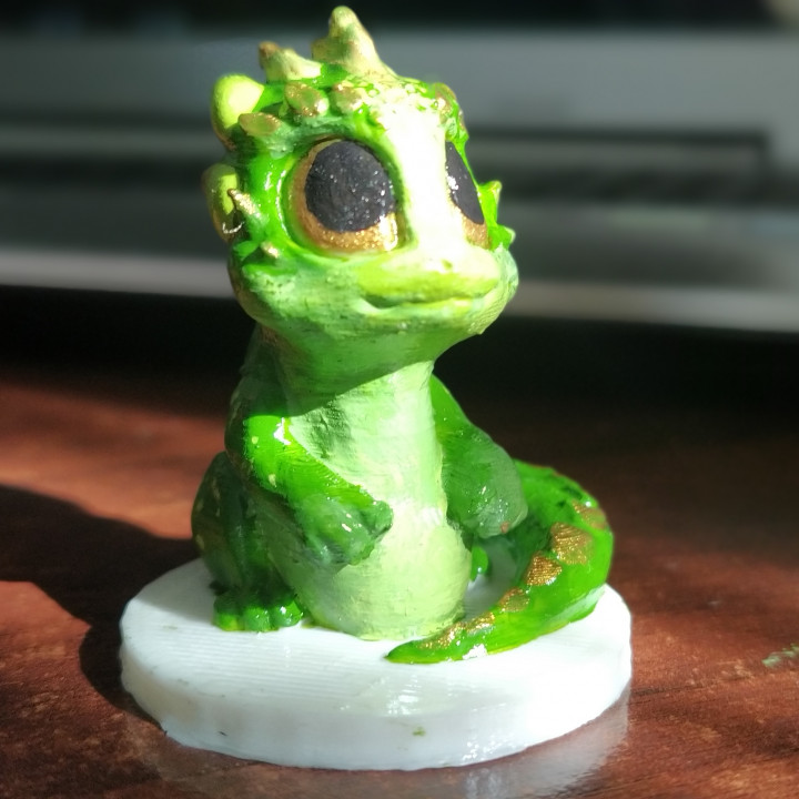 fofa Dragão verde jardim 3D print model - Mito3D