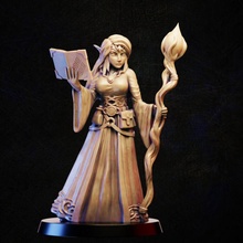 elf mage toys & games book female hero player rpg woman character miniature staff tabletop wargame sorceress enchantress 3d print model - Mito3D