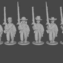 10 & 15mm confederate infantry shell jackets marching pose 1 store black epic war american jacket union 10mm powder civil acw confederacy asunder 3d print model - Mito3D