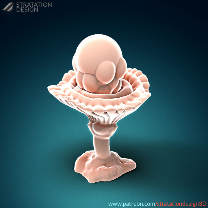 fairy mushroom fantasy rpg warhammer miniature boardgame tabletop decor wargame dungeon dnd pathfinder 3D print model - Mito3D