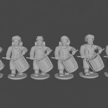 10 & 15mm american civil war zouave drummers marching pose 1 store black epic infantry union 10mm powder confederate acw confederacy asunder zouaves 3d print model - Mito3D