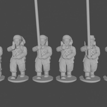 10 & 15mm american civil war zouave standard bearers marching pose 1 store black epic infantry union command 10mm powder confederate acw confederacy asunder 3d print model - Mito3D
