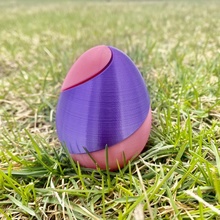 twisted easter egg 2 color easteregg multicolored 3d print model - Mito3D