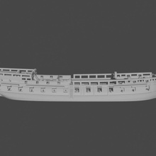 swedish frigate venus 40 guns sweden age sail 1 1000 700 1200 3d print model - Mito3D