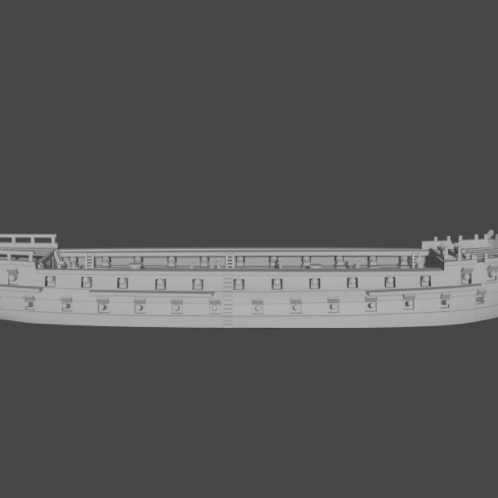 british razee'd frigate hms majestic 58 guns navy royal heavy 1 700 1812 razee 3D print model - Mito3D