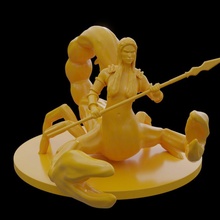 Scorpion Dame fille Humain lance femme centaure mal humanoïde monstosité 3d print model - Mito3D