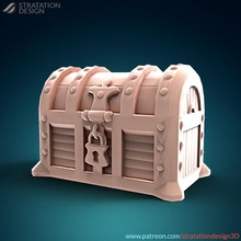 small chest fantasy rpg treasure warhammer miniature boardgame tabletop decor wargame dungeon dnd pathfinder 3d print model - Mito3D
