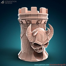 demonic dice tower store fantasy rpg warhammer miniature boardgame tabletop decor wargame dungeon dicetower dnd pathfinder 3d print model - Mito3D