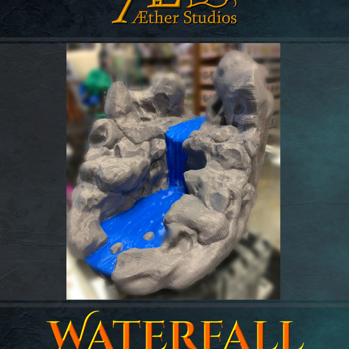 waterfall 3D print model - Mito3D