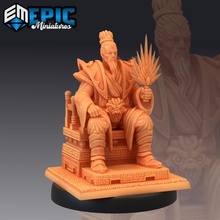 jade imperador trono chinês divindade oeste Deus fantasia medieval monstro rpg martelo guerra inimigo tampo mesa masmorra asiática dnd 3d print model - Mito3D