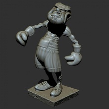 broke-nose boxah barbarian fighter athlete sports dnd boxer karate punch mma fighters pugilist black-eye 3d print model - Mito3D