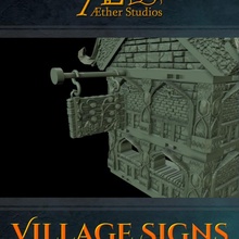 village signs accessories city banner sign advertisement 3d print model - Mito3D
