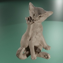 chat sphinx + poly store animal cat griffe 3d print model - Mito3D