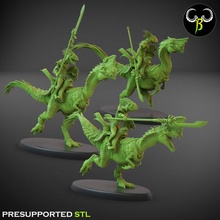 nova cavaliere impostato negozio dinosauro fantasia lucertola gioco guerra uomini starscales 3d print model - Mito3D