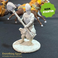egyptian king - free mini egypt kickstarter campaign tabletop axe dragons dungeons fantasy man rpg warhammer warrior miniature d&d dnd fighting freebie 3d print model - Mito3D