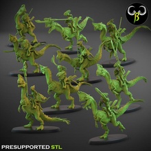 cavaleiro pelotão loja dinossauro fantasia lagarto jogo guerra homem escalas estrelas 3d print model - Mito3D