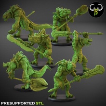 sun bruiser squad store dinosaur fantasy lizard wargame lizardmen starscales 3d print model - Mito3D