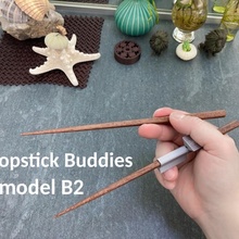 model b2 chopstick buddies two-piece marcosticks trainingchopsticks learningchopsticks howtousechopsticks standardgrip chopstickbuddie chopstickbuddies modelb modelb2 3d print model - Mito3D