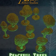 peaceful trees tabletop garden terrain openlock dragonbite aether aetherstudios 3d print model - Mito3D