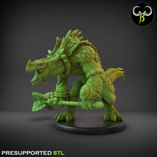 sun bruiser 2 tabletop dinosaur fantasy lizard wargame lizardmen starscales 3d print model - Mito3D