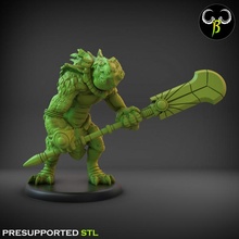 Sol bruiser 5 dinossauro fantasia lagarto jogo guerra homem escalas estrelas 3d print model - Mito3D