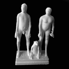 group portrait man woman dog middelheim museum antwerp belgium scan contemporary 3d print model - Mito3D
