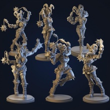 chaos pact cheerleader team fantasy football blood bowl tabletop female woman women evil gore 28mm 32mm bloodbowl supported chitubox femalestl beauti cheeralder tembloodbowl 3d print model - Mito3D