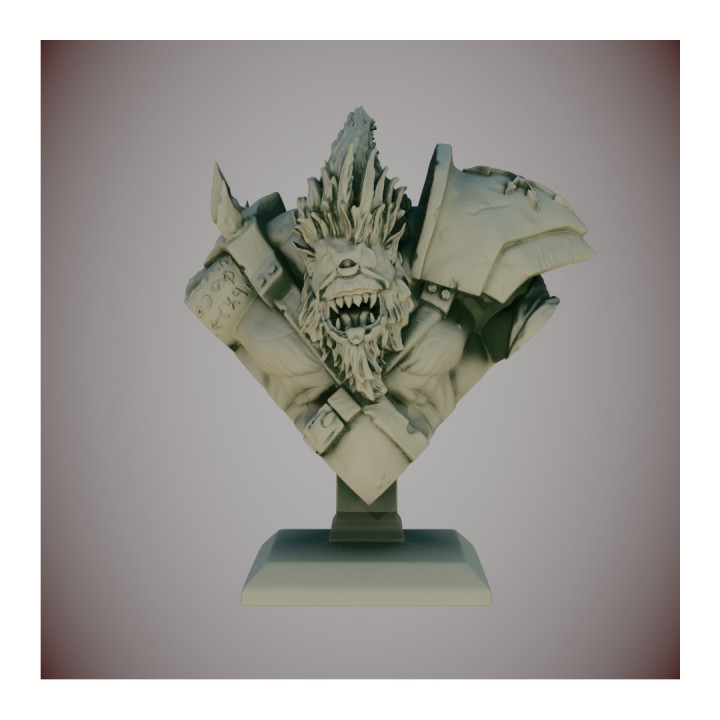 brutto Monster Büste dunkel Fantasie Rollenspiel Krieg Kriegshammer Kriegsspiel Zyklop Chaos Mesa Juego Guerra escultura figura Monstruo Schlachtruf Miniatur Formoid Ciclope 3D print model - Mito3D