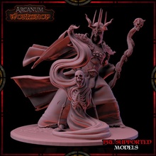necromante almas otário loja demônio criatura miniaturas zumbi morte mago dnd fantasia negra oficina arcano 3d print model - Mito3D