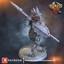 gnoll mercenary warrior 3 - zulu store dragons dungeons fantasy warhammer miniature african dnd hyena hiena bannerman knoll werhiena 3d print model - Mito3D