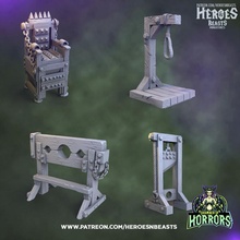 torture chamber items pack toys & games chair gallows giulhotine stockade 3d print model - Mito3D