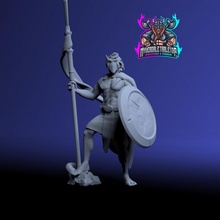 falange capo d eroe scudo lancia guerriero zbrush carattere tavolo signore guerra 300 dungeon draghi nyverdale 3d print model - Mito3D