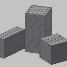 container box crate starwars terrain scenary scifi tabletop wargame star wars tabletopgaming starwarslegion wargameterrain 3d print model - Mito3D