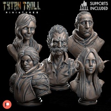 march bust bundle - pre-supported store dragons dungeons fantasy miniatures sculpting busts curse strahd ireena 3d print model - Mito3D