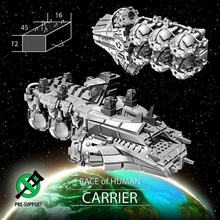 carrier human race store miniatures sci-fi space spaceship 3dprint boardgames tabletop starship spacecraft board games stellar ti4 3d print model - Mito3D