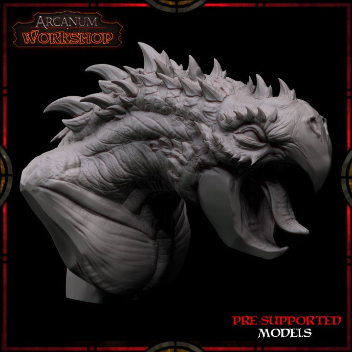 wyvern dark bust creature dragon fantasy miniature monsters tabletop dnd 3D print model - Mito3D