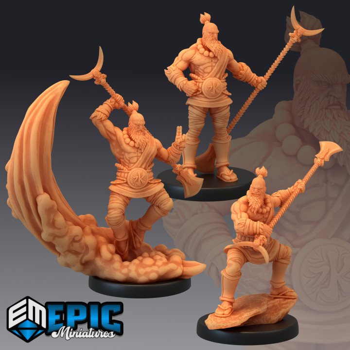 sandy set sha wujing water buffalo chinese sand demon journey west collection tabletop fantasy medieval monster rpg warhammer enemy dungeon dnd pathfinder npc 3D print model - Mito3D