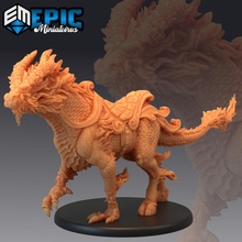 white dragon horse mount qilin kirin journey west tabletop chinese medieval monster rpg warhammer enemy dungeon dnd pathfinder fanatsy npc 3d print model - Mito3D
