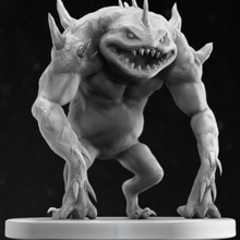 slaad death - d&d tabletop miniature monster rpg frog 3d print model - Mito3D
