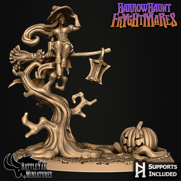 Hexcackle Fryghtwitch Tischplatte Fantasie Grusel Monster Kriegshammer Hexe dnd Zauberin Pfadfinder ttrpg eldritch Battleyakminiaturen 3D print model - Mito3D