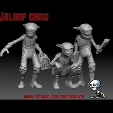 jaloof crew scifi aliens zombiesmith 3d print model - Mito3D