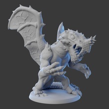 dragon - chibi tabletop cartoon figure monster miniature stylized 3d print model - Mito3D