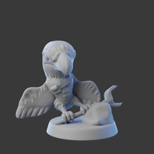halcón chibi mesa animal pájaro dibujos animados figura miniatura estilizado 3d print model - Mito3D