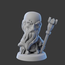 wizard - chibi tabletop cartoon figure monster miniature evil stylized npc 3d print model - Mito3D