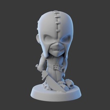 assassino chibi tampo mesa desenho animado figura monstro miniatura estilizado 3d print model - Mito3D