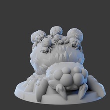 rainha aranha chibi tampo mesa desenho animado figura inseto monstro miniatura estilizado 3d print model - Mito3D